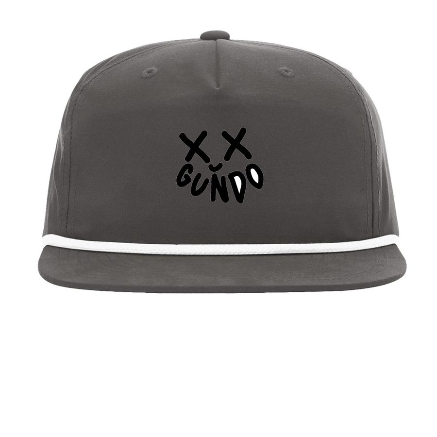Gundo Hats, a Charcoal/ White Printed Umpqua Snapback Cap