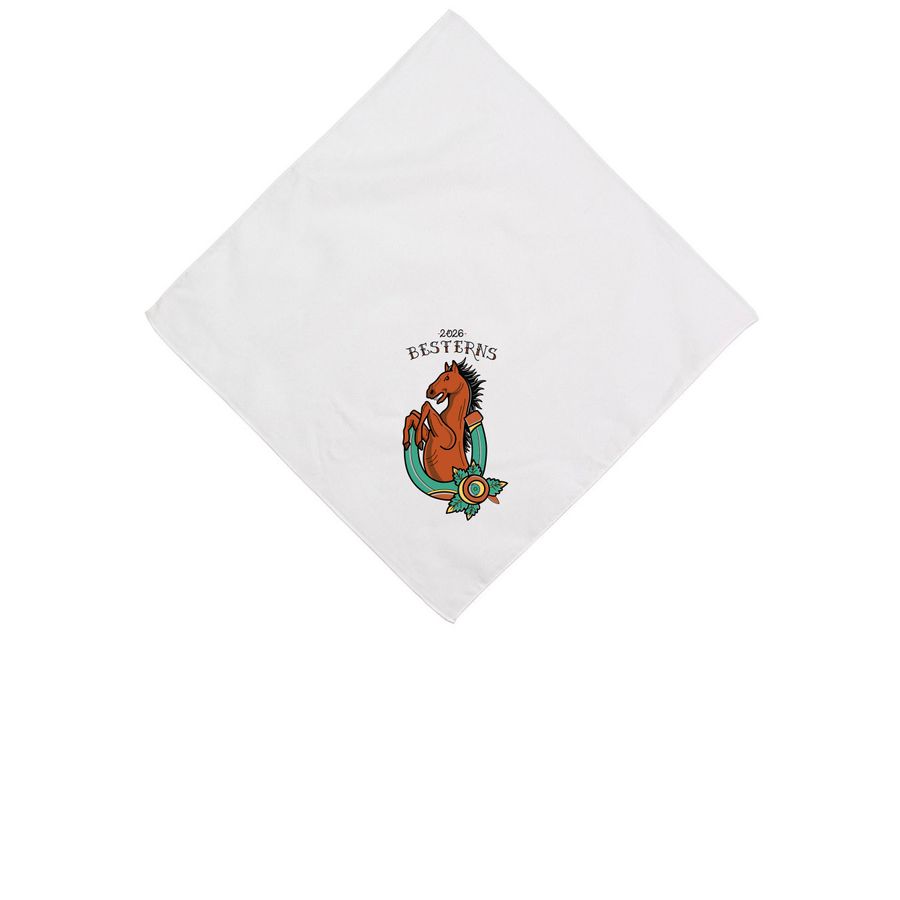 Besterns Bandana, a White Cotton Bandana