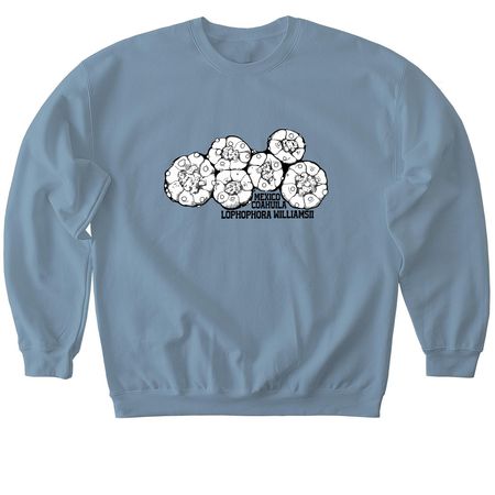 Lophophora williamsii, Mexico, a Stone Blue Softstyle Crewneck Sweatshirt