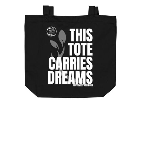 This Tote Carries Dreams, a Black Organic Cotton Tote Bag