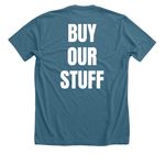 Trading Post Shirt, a Heather Deep Teal Premium Unisex Tee (back-view)