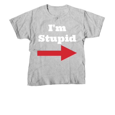 I'm Stupid!, a Sport Grey Youth Unisex Tee
