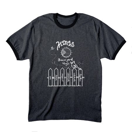 2026 KBY Pride Shirts for Outfront, a Dark Heather Grey/ Jet Black Cotton Ringer Tee