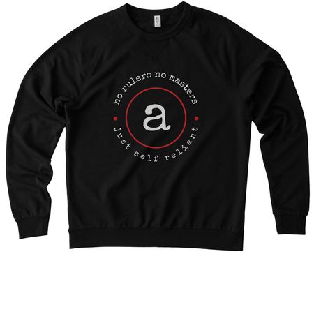 Modern anarchism, a Deep Black Allmade Organic French Terry Crewneck Sweatshirt