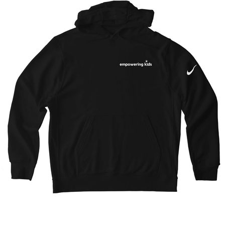 Empowering Kids Dark Activewear, a Black Nike Club Fleece Pullover Hoodie