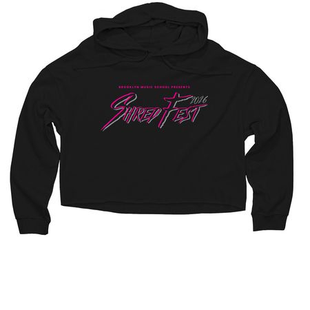 ShredFest 2026 - Black / Pink / Grey, a Black Women?s Lightweight Cropped Hoodie