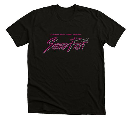 ShredFest 2026 - Black / Pink / Grey, a Solid Black Blend Premium Unisex Tee