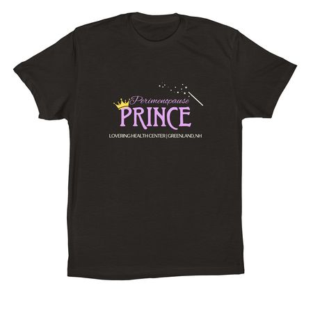 Perimenopause Prince, a Black Premium Cotton Tee