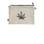 Support Small Farms Not Big Pharma StashPouch, a Natural 9"x7" Hemp Blend Pouch (back-view)