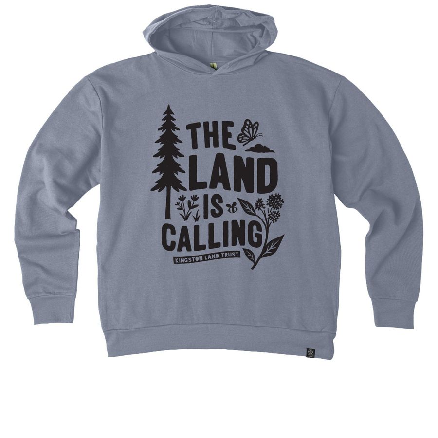 The Land is Calling Hoodie, a Basalt Grey Reclaimist Pullover Hoodie