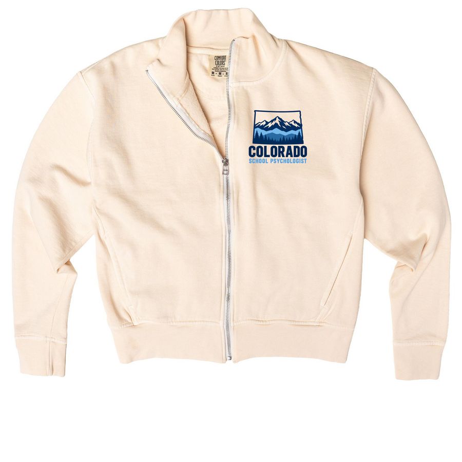 State of Colorado School Psychologist, a Ivory Comfort Colors Women's Zip Up Jacket