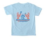 Grilling on the Beach - Lobsters, a Chambray Comfort Colors Youth Tee (back-view)