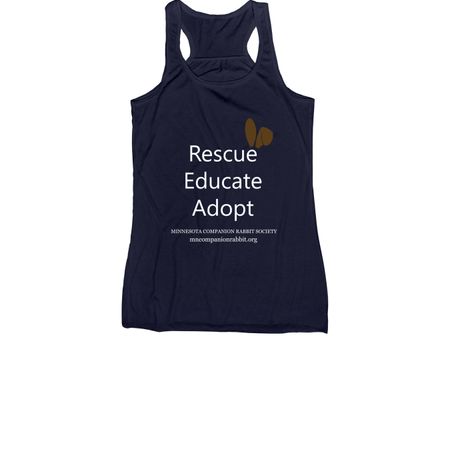 Rescue. Educate. Adopt., a Navy Women's Racerback