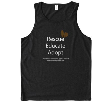 Rescue. Educate. Adopt., a Deep Black Allmade Eco Triblend Tank