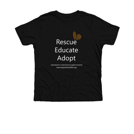 Rescue. Educate. Adopt., a Solid Black Blend Premium Youth Tee