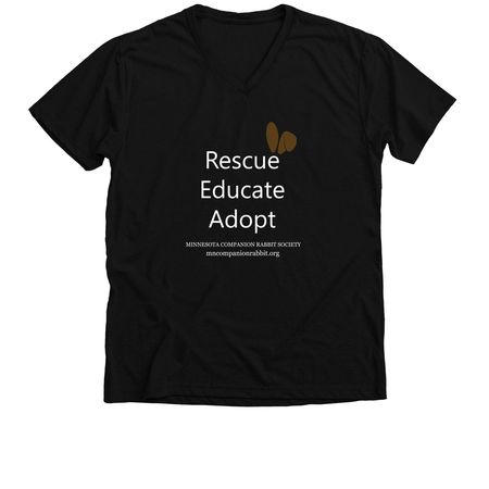 Rescue. Educate. Adopt., a Solid Black Blend Premium V-Neck Tee