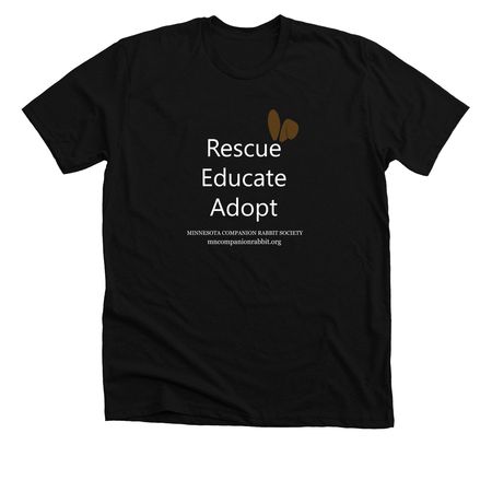 Rescue. Educate. Adopt., a Solid Black Blend Premium Unisex Tee