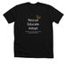 Rescue. Educate. Adopt., a Solid Black Blend Premium Unisex Tee