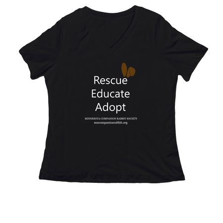 Rescue. Educate. Adopt., a Black Women's Relaxed V-Neck Tee