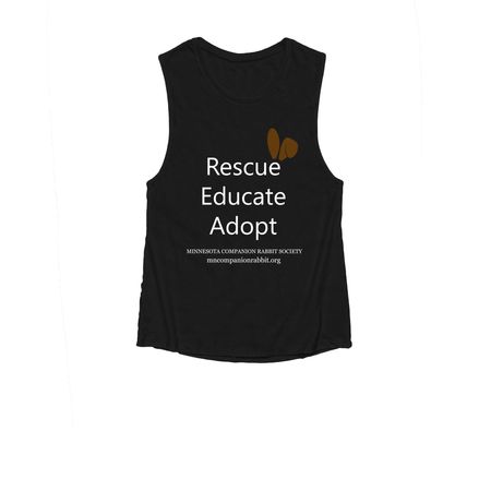 Rescue. Educate. Adopt., a Black Women's Muscle Tank