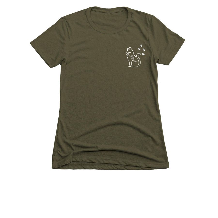 Team18Cats06, a Military Green Women's Slim Fit Tee