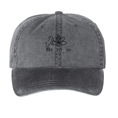 Silly goats eat everything hat, a Black Printed Pigment Dye Baseball Cap