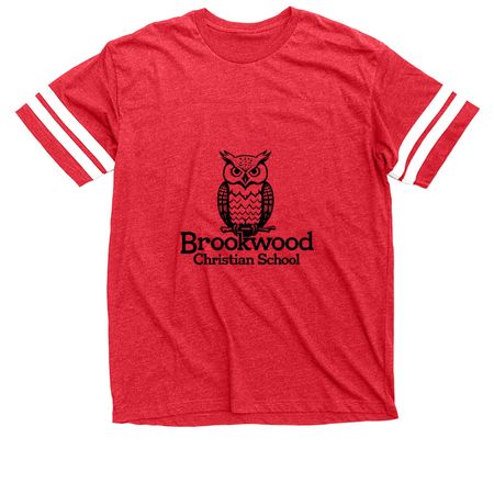 BCS: Owls, a Vintage Red / White Football Jersey Tee