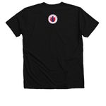 Kids Deserve Dads: Shared Parenting Tee, a Solid Black Blend Premium V-Neck Tee (back-view)