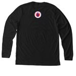 Kids Deserve Dads: Shared Parenting Tee, a Solid Black Blend Premium Long Sleeve Tee (back-view)