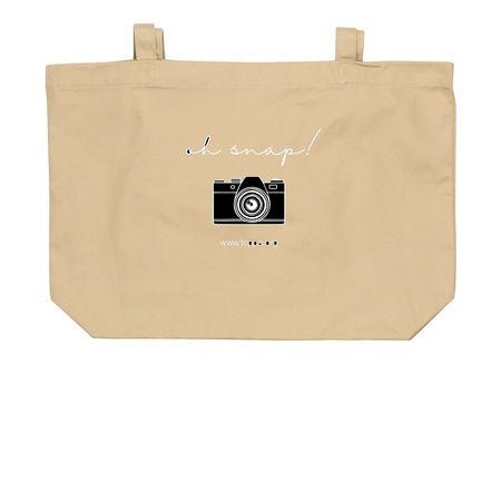 Small Tote, a Oyster Large Organic Cotton Tote Bag