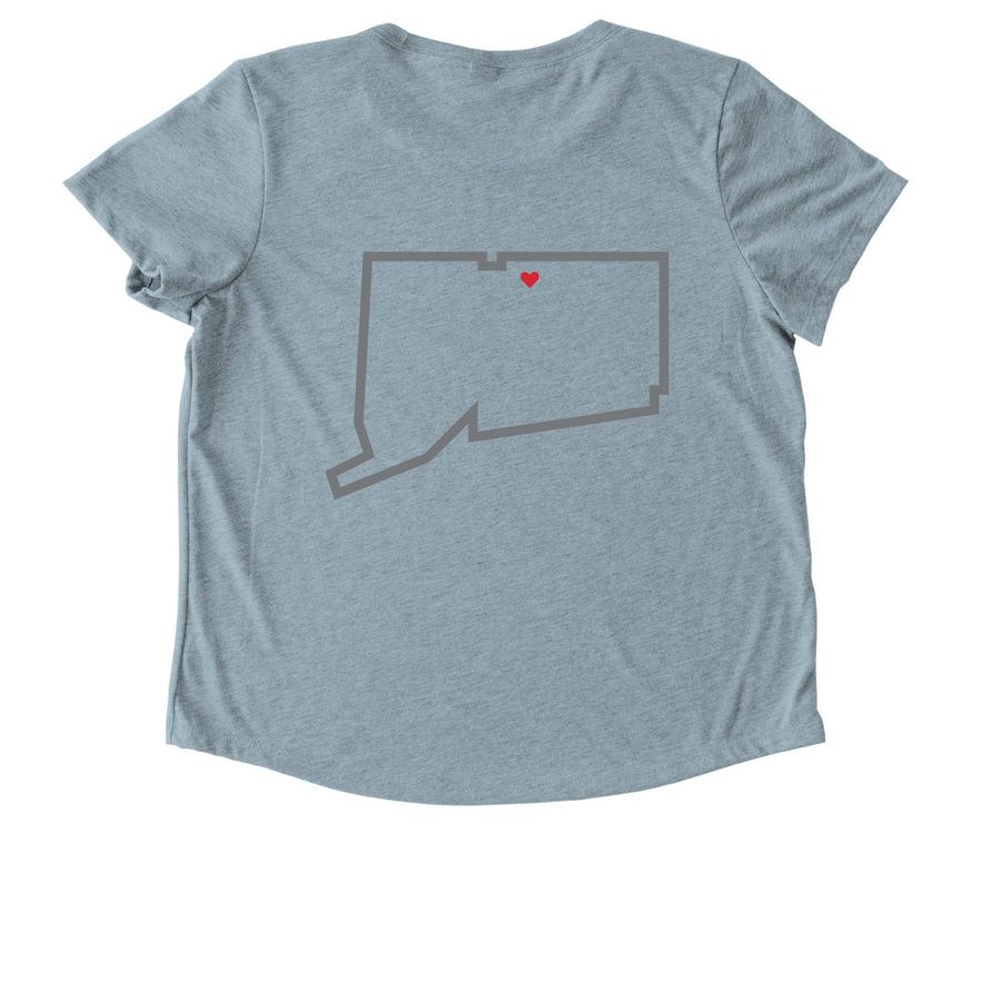 SGA, a I Like You Blue Allmade Eco Triblend Women?s Scoop Neck Tee (back-view)