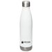 Corn Says Hydrate!&nbsp;, a White Stainless Steel Water Bottle (back-view)