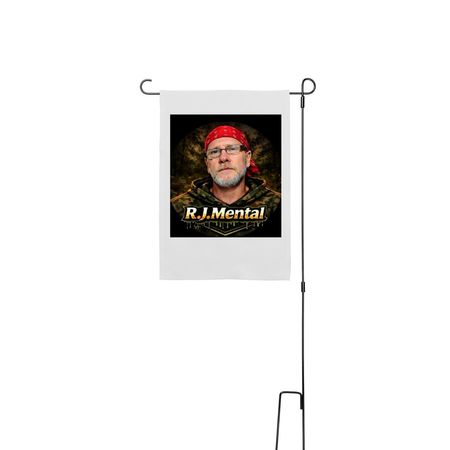 Yard Flag With Stake&nbsp;, a White 12" x 18" Yard Flag with Stake