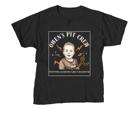Owen's Pit Crew - Owen's Pic, a Black Youth Unisex Tee