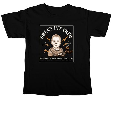 Owen's Pit Crew - Owen's Pic, a Black Comfort Colors Unisex Tee