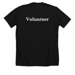 Adult Volunteer Shirt, a Solid Black Blend Premium Unisex Tee (back-view)