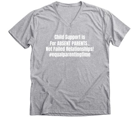 Child Support - Parents, a Athletic Heather Premium V-Neck Tee