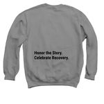 2nd Act, a Charcoal Crewneck Sweatshirt (back-view)