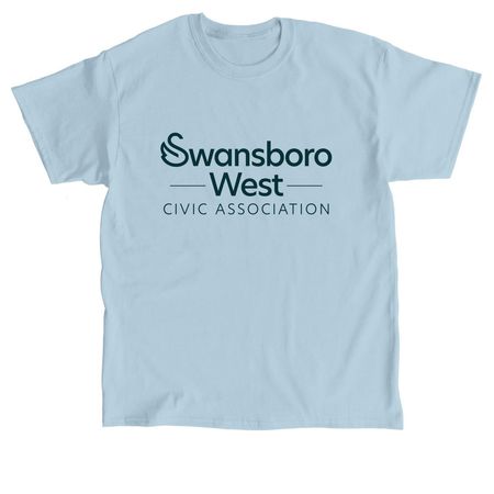 SWCA T-Shirts - Green Logo on Front, a Light Blue Classic Unisex Tee