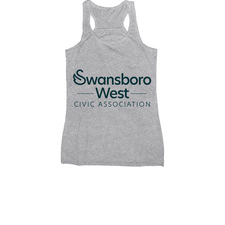 SWCA T-Shirts - Green Logo on Front, a Athletic Heather Women's Racerback
