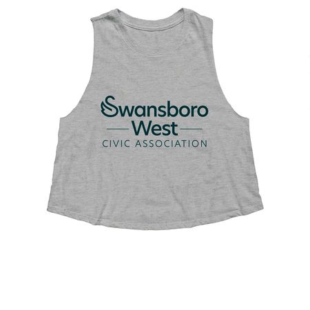SWCA T-Shirts - Green Logo on Front, a Athletic Heather Women's Cropped Racerback Tank