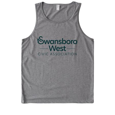 SWCA T-Shirts - Green Logo on Front, a Aluminum Grey Allmade Eco Triblend Tank
