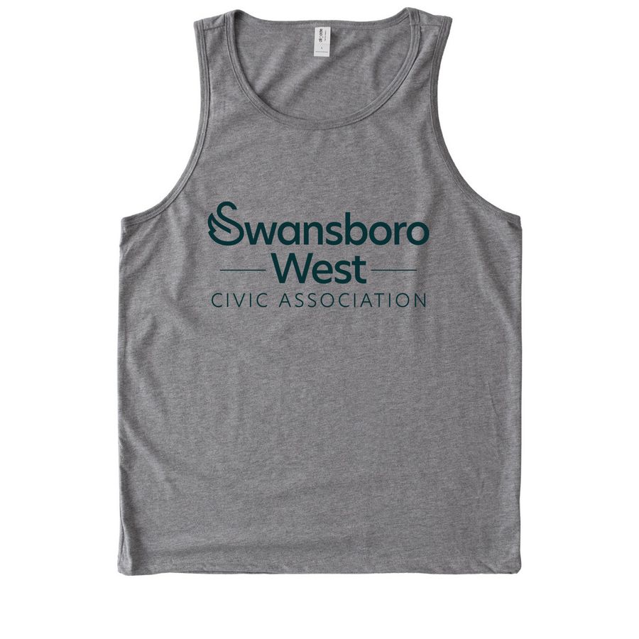 SWCA T-Shirts - Green Logo on Front, a Aluminum Grey Allmade Eco Triblend Tank