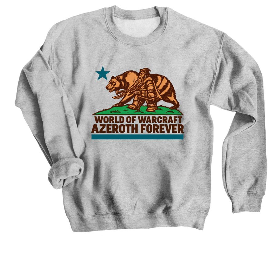 Azeroth Forever Sweatshirt, a Sport Grey Crewneck Sweatshirt