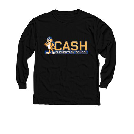 Cash Elementary Spiritwear, a Black Youth Long Sleeve Tee