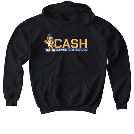 Cash Elementary Spiritwear, a Black Softstyle Youth Pullover Hoodie
