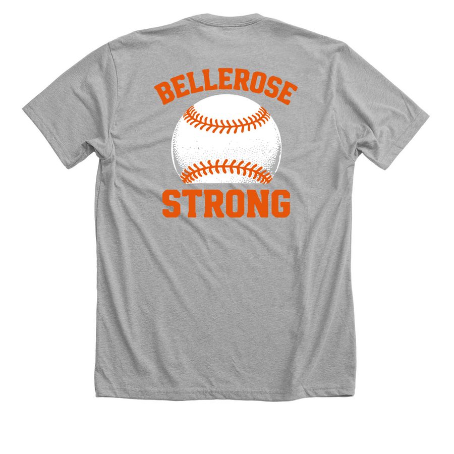 BELLEROSE STRONG, a Athletic Heather Premium Unisex Tee (back-view)