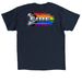 Pride 2026, a Navy Classic Unisex Tee (back-view)