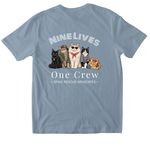 Join the Crew. Save a Life.&nbsp;, a Stone Blue Softstyle Cotton Tee (back-view)