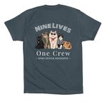 Join the Crew. Save a Life.&nbsp;, a Vintage Navy Premium Cotton Tee (back-view)
